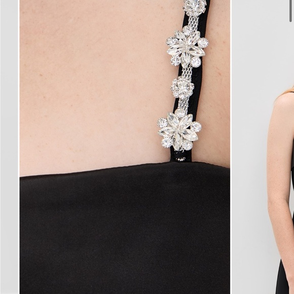 NWT Hill House Hayley Black Mini Dress with Embellished Straps - Picture 6 of 9